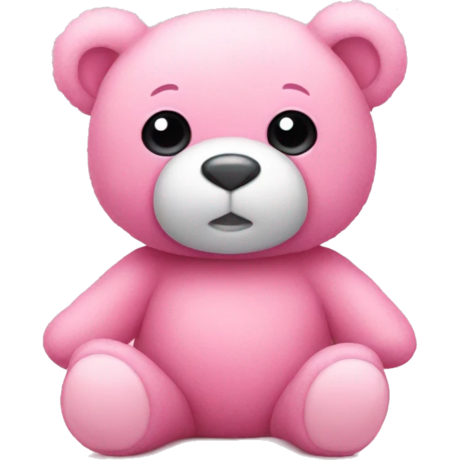 Cute pink teddy bear emoji