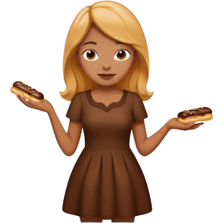 Create a Fusion of Butterscotch éclair are female  emoji