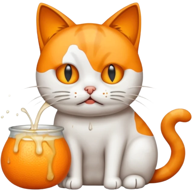 Puking cat emoji