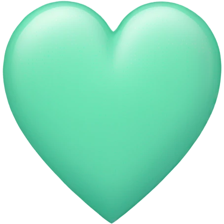 Mint green - blue heart emoji