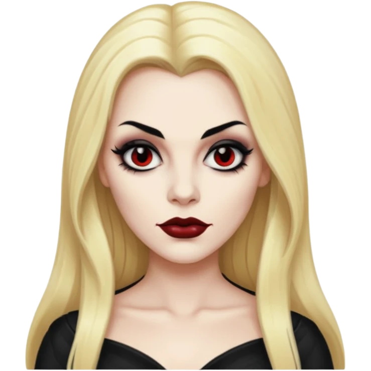 Vampira with long blonde hair emoji