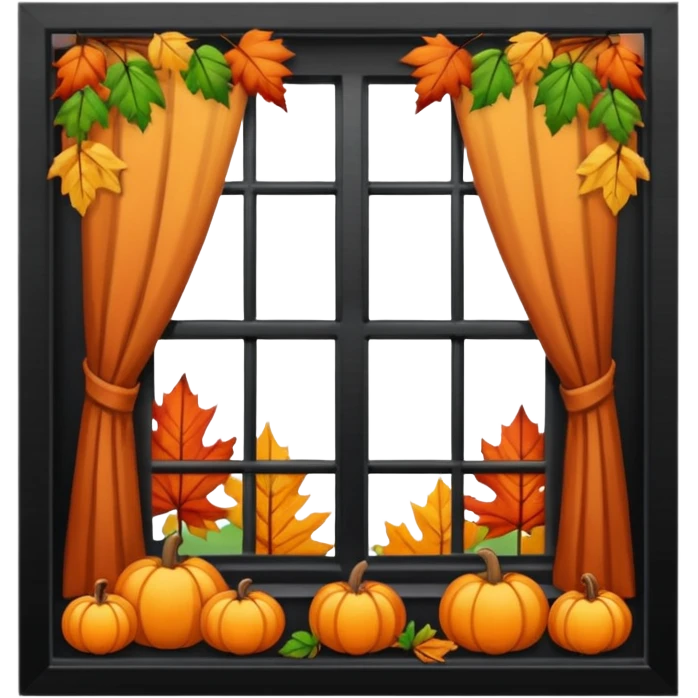 autumn window emoji
