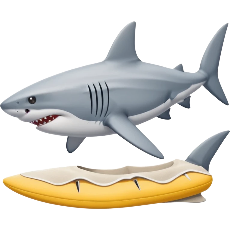 Has un tiburon con nikes y de fondo que tenga la playa emoji