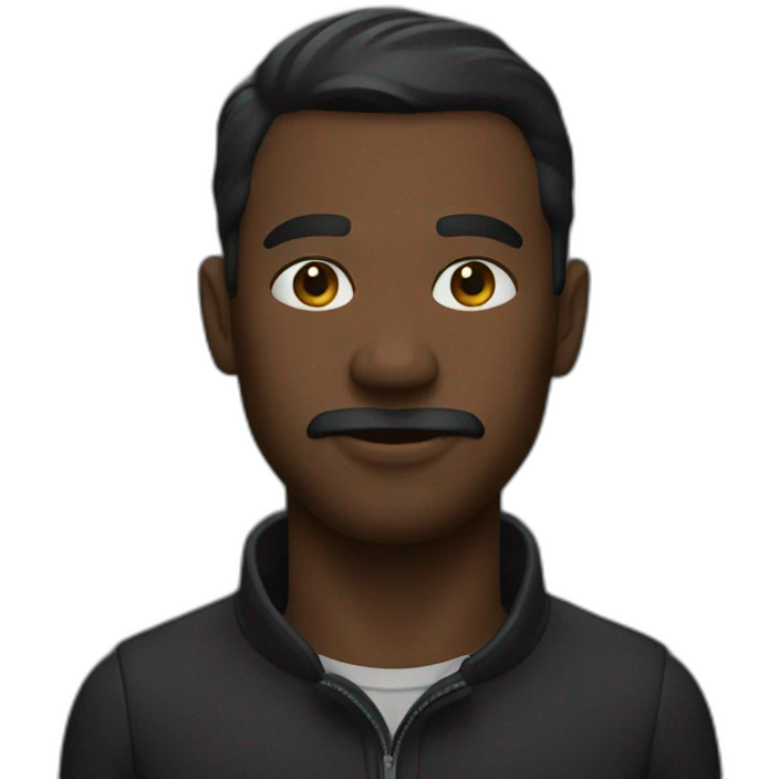 homme noir cagoulé emoji