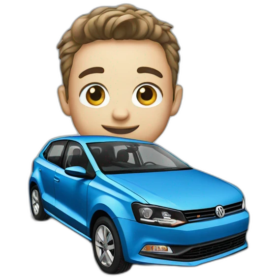 blue volkswagen polo emoji