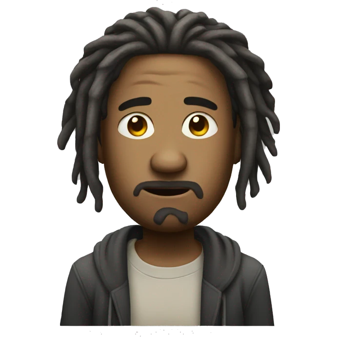 man with dreads and shrugging emoji