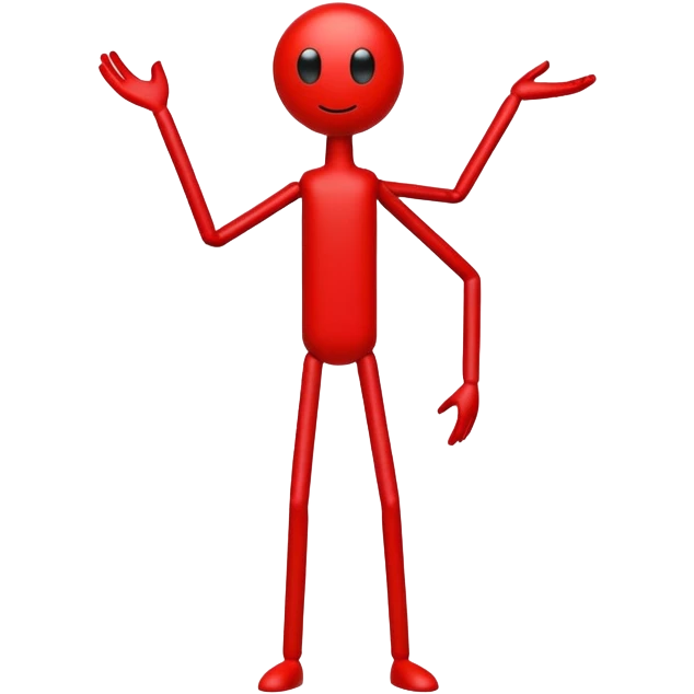 Red stickman emoji