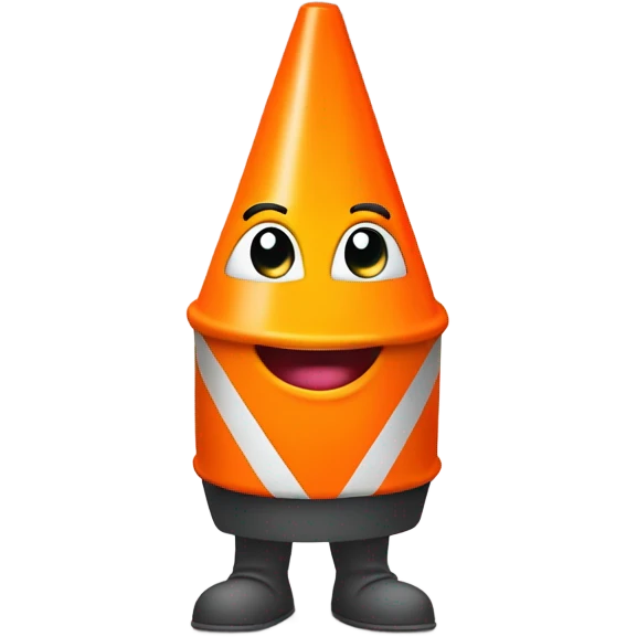 Traffic cone robber emoji