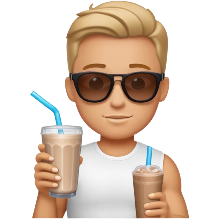 Lochlan from the white lotus drinking a protein shake emoji