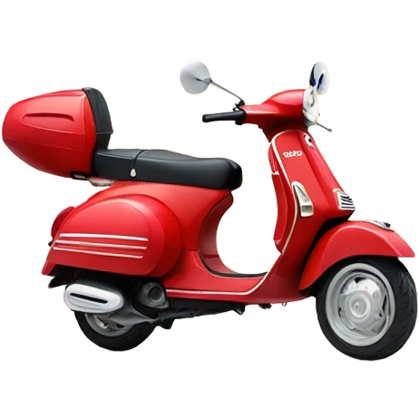 Red vespa and palm tree emoji