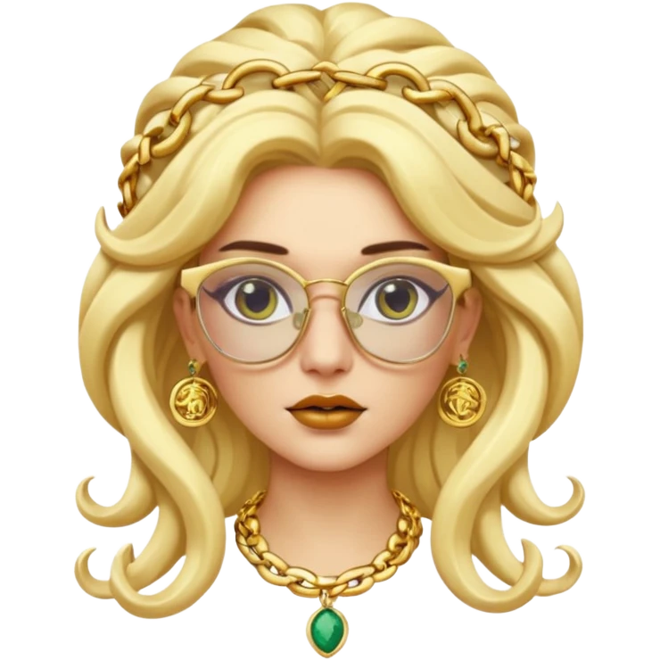 blondie Medusa Versace with glasses  emoji