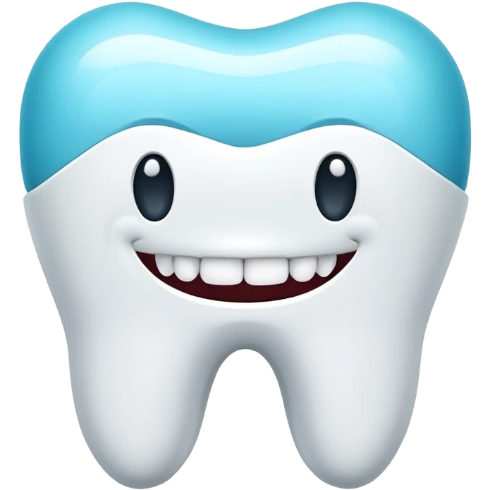 teeth app icon, modern dental application logo with teeth emoji