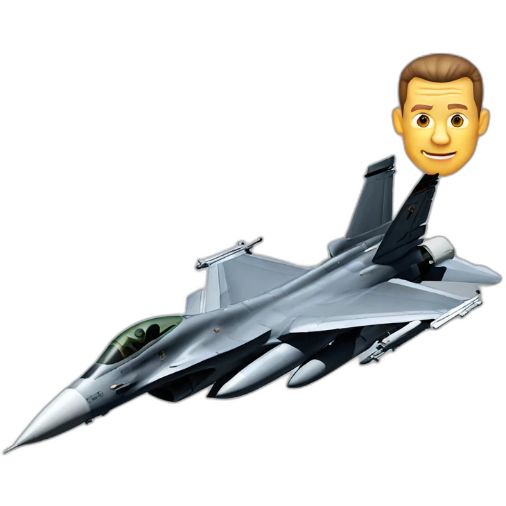 John Cena flying an f-16 emoji
