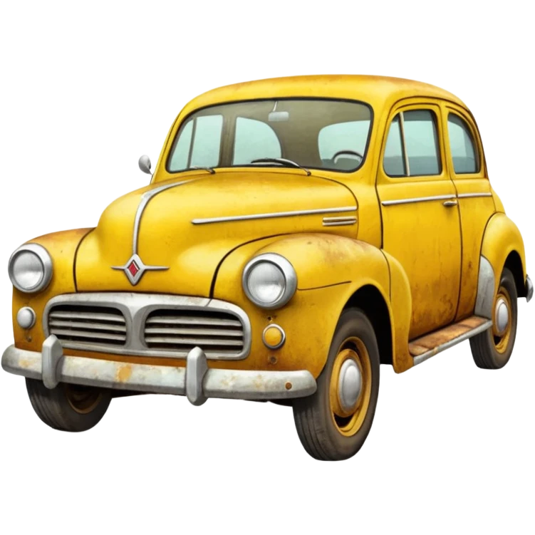 yellow old car emoji