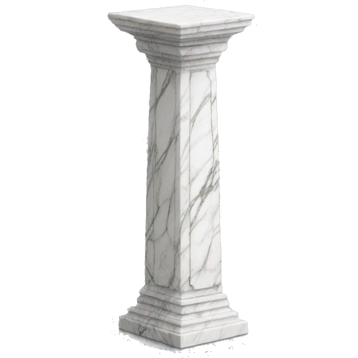 a white tall thin marble pedestal emoji