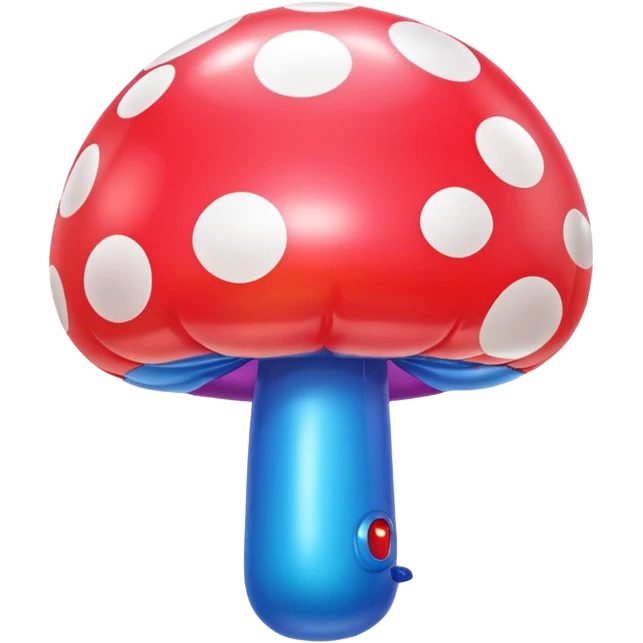   jeff koons style mushroom inflatable balloons emoji