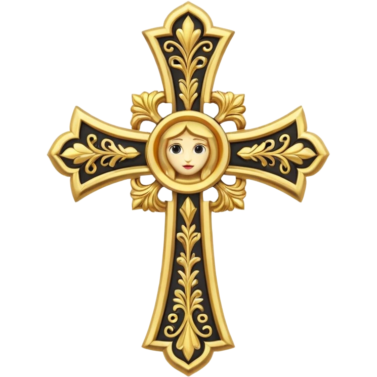 Orthodox cross. Transparent bakgrund. emoji