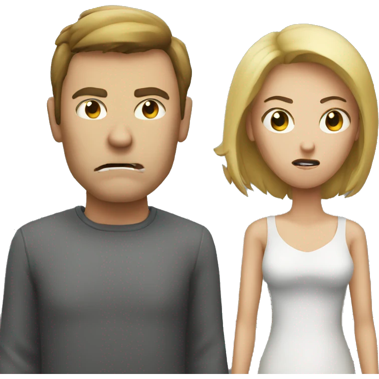 angry person with woman emoji