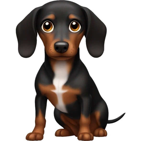 gay black and brown weenie dog emoji