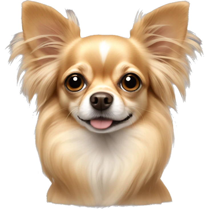 long hair chihuahua with floppy ears emoji