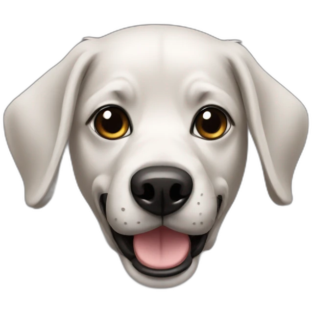 a black face dog emoji