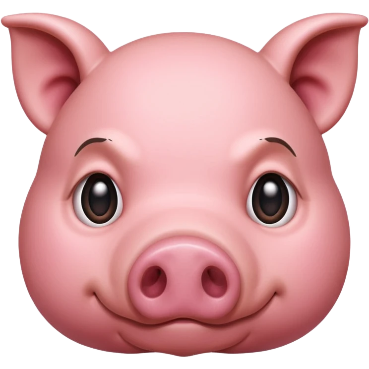 Suspicious pig emoji
