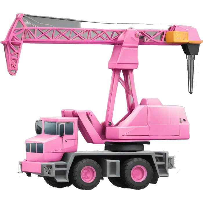 Pink construction crane  emoji
