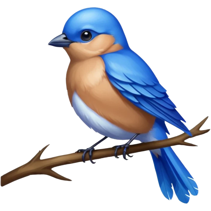 a bluebird emoji in an oil painting style emoji