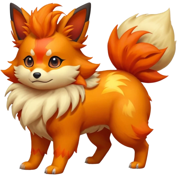 Flareon-Growlithe-Zorua-fusion-hybrid, full body emoji
