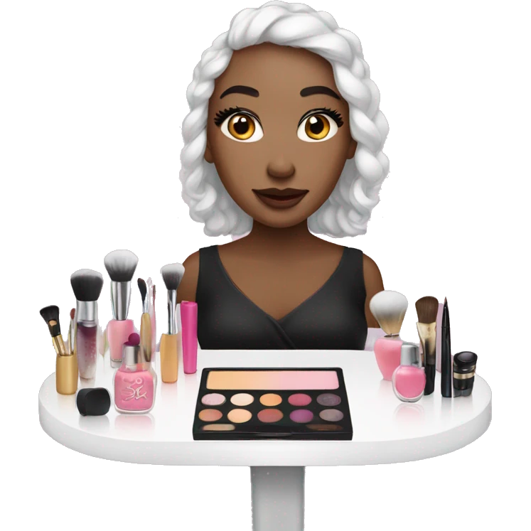 Cute makeup vanity emoji