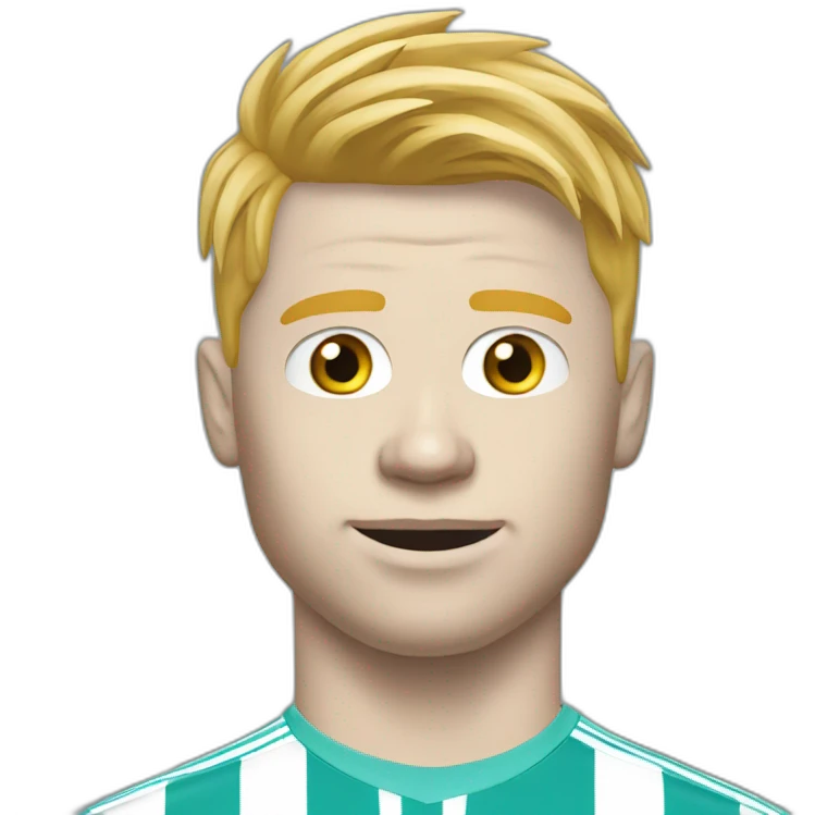 a blonde kevin de bruyne emoji