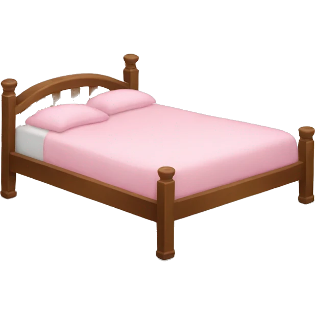 Light pink bed emoji