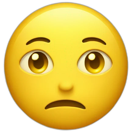 Yellow round mysterious emoji