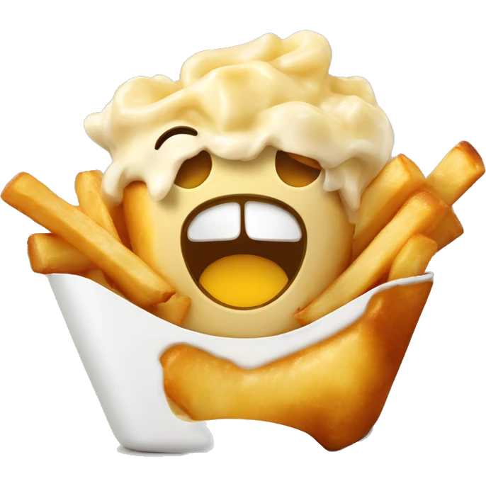 Poutine qui mange une poutine  emoji
