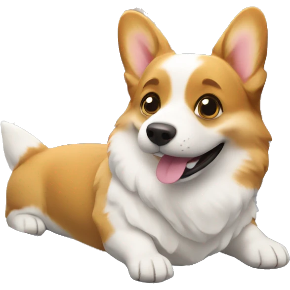 Corgi on a plane emoji