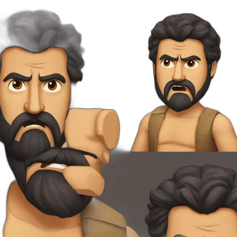 Nadamuri balakrishna angry with beard emoji