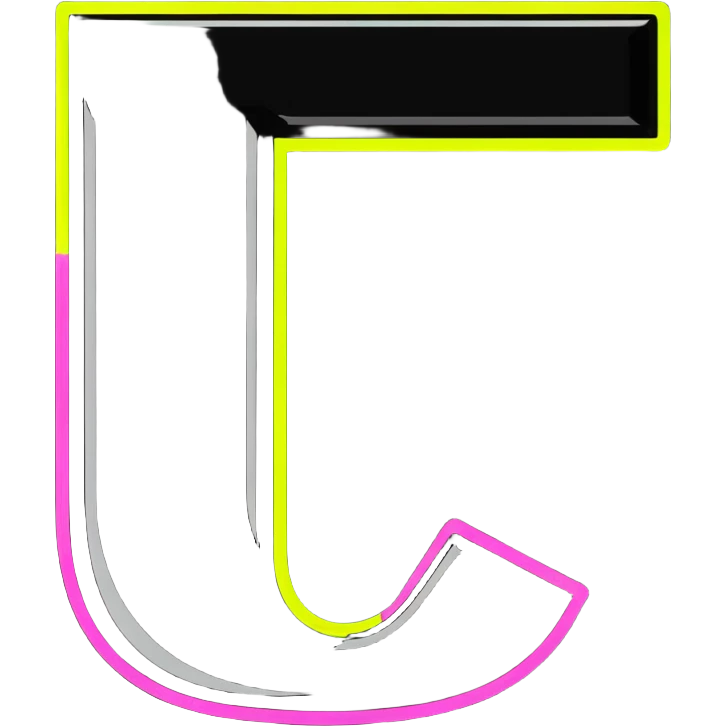 Cyrillic capital letter Б (Be) with bright neon glowing effect emoji