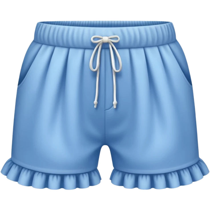 White ruffle shorts emoji