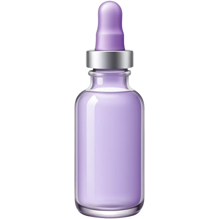 Pastel purple serum bottle with silver top emoji