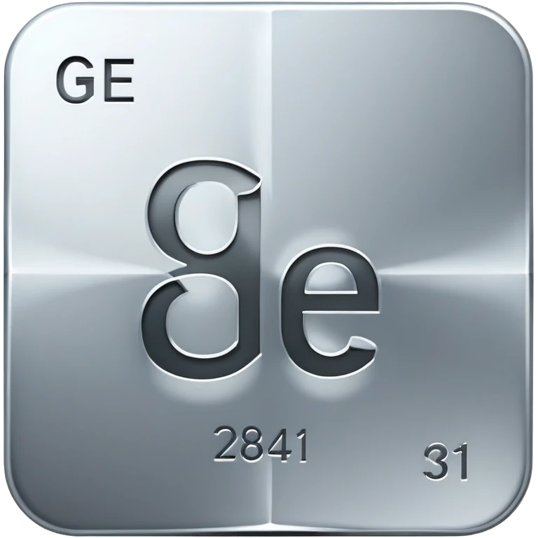 germanium element, chemical symbol Ge emoji