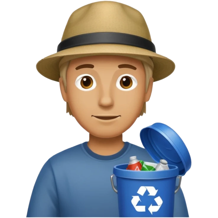 full side body man put the trash in can emoji
