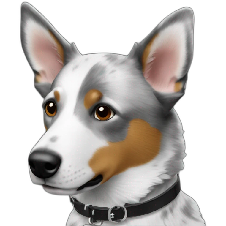 queensland heeler white emoji