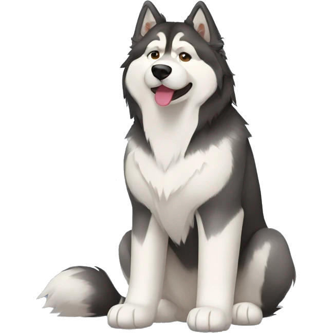 Alaskan Malamute fullbody emoji