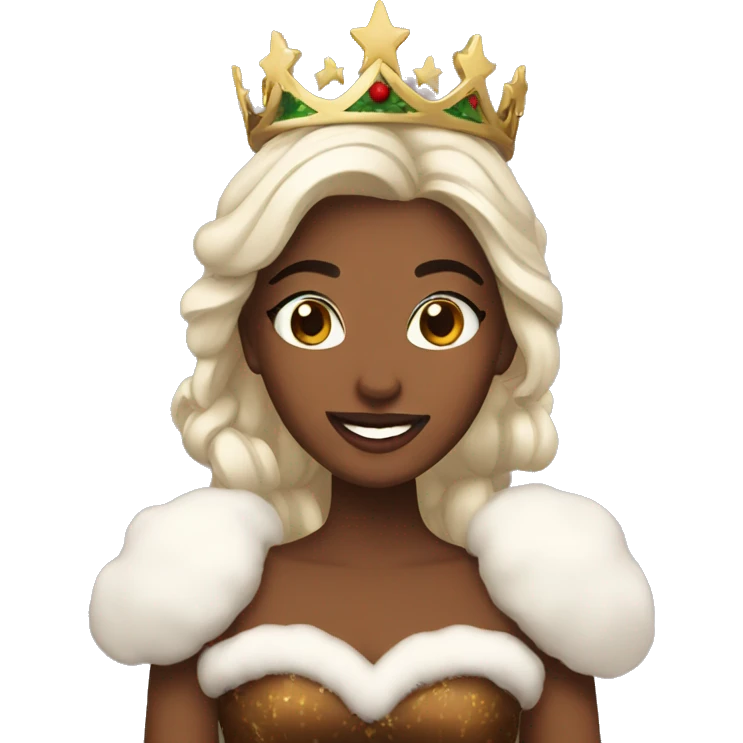 Brown Christmas princess emoji