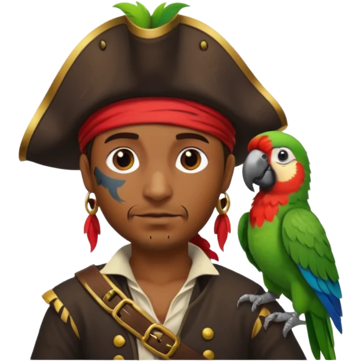 pirate and parrot emoji
