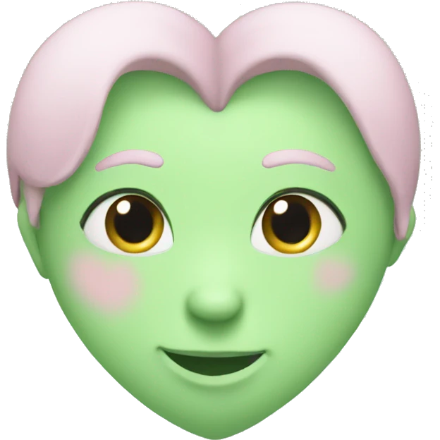 pastel green heart emoji