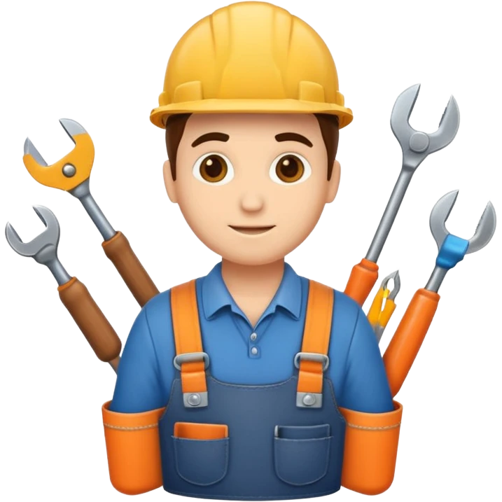 WORKER WITH REPAIR TOOLS emoji