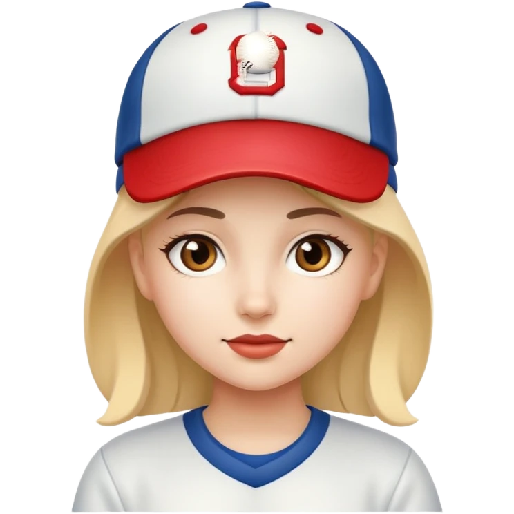 A girl wearing a baseball cap emoji