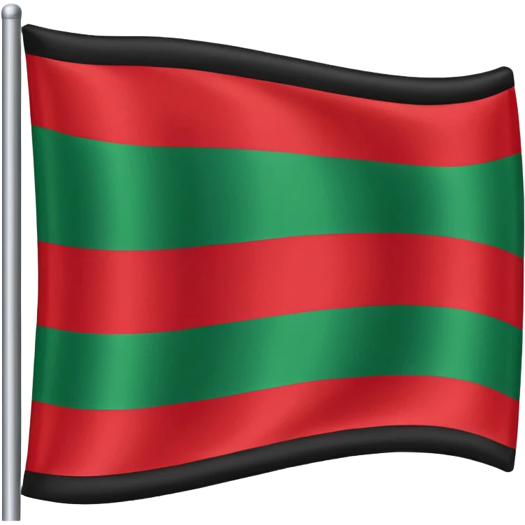 black red, and green bottom horizontal stripe flag emoji