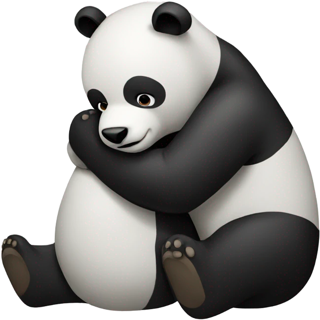 a bear hugging a panda  emoji
